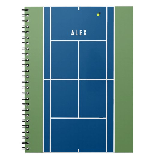 Persoonlijk tennis geschenk notitieboek (Voorkant)