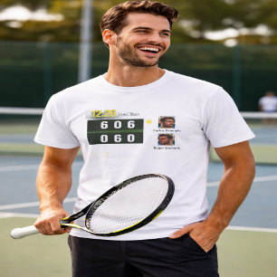 Persoonlijk tennis scorebord t-shirt