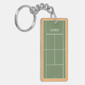 Persoonlijk tennisgeschenk sleutelhanger (Voorkant Links)