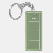 Persoonlijk tennisgeschenk sleutelhanger (Voorkant Links)