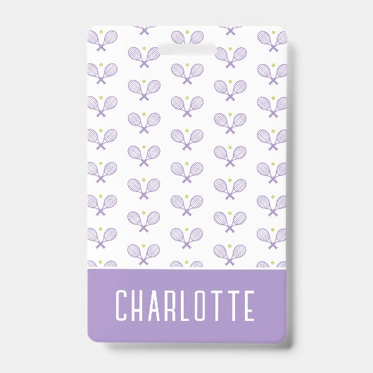 Persoonlijk tennispatroon Aangepaste naam tennis Badge (Voorzijde)