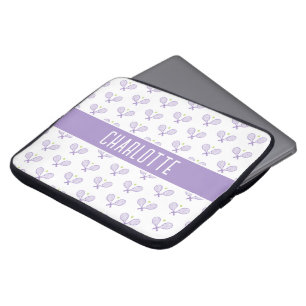 Persoonlijk tennispatroon Aangepaste naam tennis Laptop Sleeve