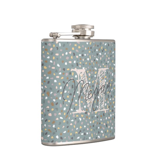 Persoonlijk Terrazzo Monogram Heupfles (Rechts)