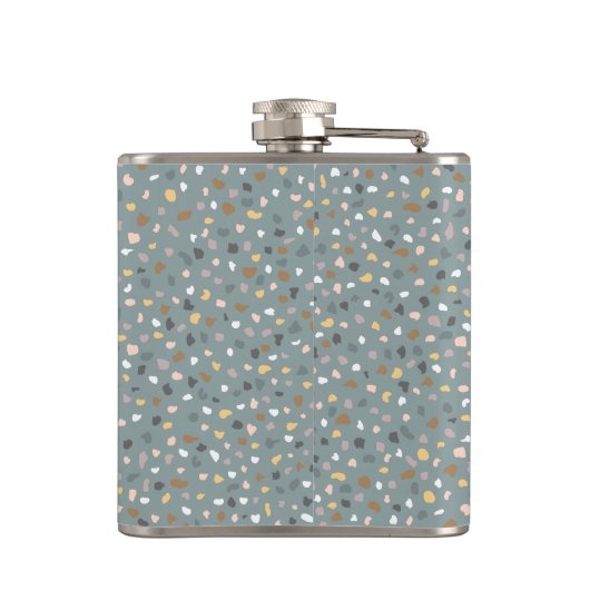 Persoonlijk Terrazzo Monogram Heupfles (Achterkant)