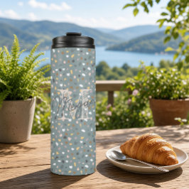Persoonlijk Terrazzo Monogram Thermosbeker