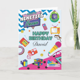 Persoonlijk Terug naar de 90s Retro Birthday-kaart Kaart