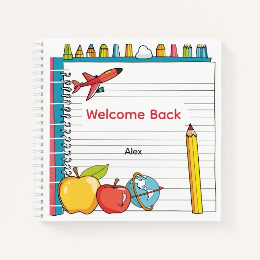 Persoonlijk terug naar school Apple notitieboek vo (Voorkant)