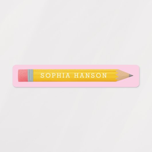 Persoonlijk terug naar schoolpotlood labels (Design 1)