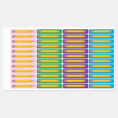 Persoonlijk terug naar schoolpotlood labels (Vel)