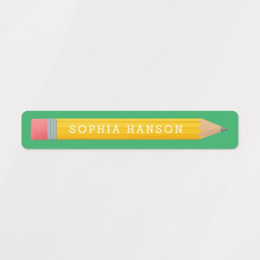 Persoonlijk terug naar schoolpotlood labels (Design 2)