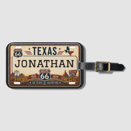 Persoonlijk Texas Route 66-ontwerp Bagagelabel