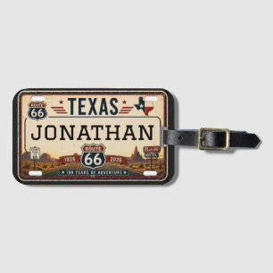 Persoonlijk Texas Route 66-ontwerp Bagagelabel