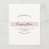 Persoonlijk THANK YOU-label voor thuis Briefkaart (Voorkant)