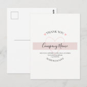 Persoonlijk THANK YOU-label voor thuisgemaakte pro Briefkaart (Voorkant / Achterkant)
