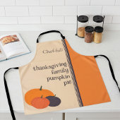 Persoonlijk Thanksgiving Familie Pompoen Chef-vol Schort