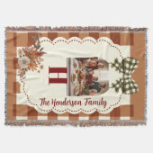 Persoonlijk Thanksgiving-monogram, op maat gemaakt Deken (Voorkant)