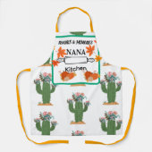 Persoonlijk Thanksgiving Nana Schort | Herfst Cact (Voorkant)