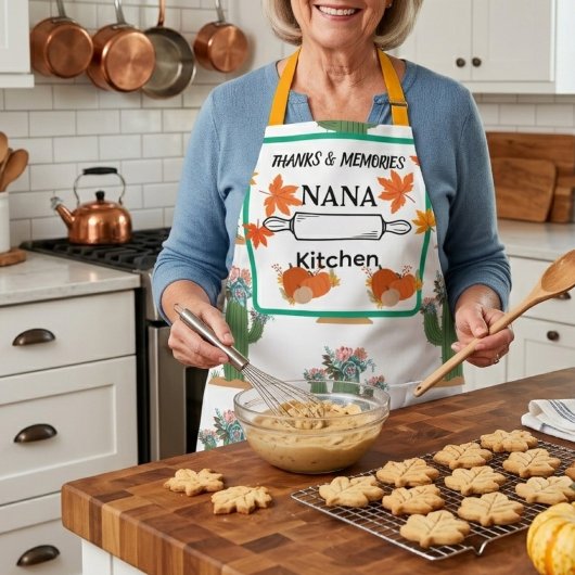 Persoonlijk Thanksgiving Nana Schort | Herfst Cact