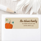Persoonlijk Thanksgiving Pumpkin-feestlabel Etiket (Insitu)