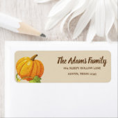 Persoonlijk Thanksgiving Pumpkin-feestlabel Etiket (Insitu)
