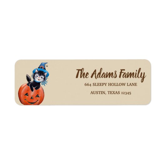 Persoonlijk Thanksgiving Pumpkin-feestlabel Etiket (Voorkant)