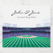 Persoonlijk thema Baseball Sparkling Wijnetiket (Enkel label)