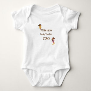 Persoonlijk Thema Westerse Cowboy Familie Vakantie Romper