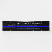 Persoonlijk thin Blue Line USA Vlag lang beeldsche Spandoek (Horizontaal)