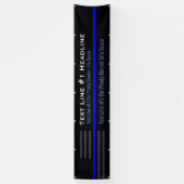 Persoonlijk thin Blue Line USA Vlag lang beeldsche Spandoek (Verticaal)