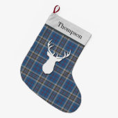 Persoonlijk Thompson Tartan Check Pset Grote Kerstsok (Voorkant (Hangend))