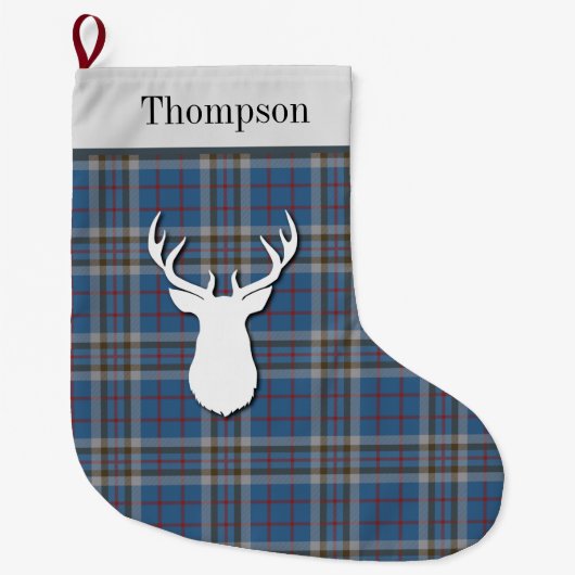 Persoonlijk Thompson Tartan Check Pset Grote Kerstsok (Voorkant)