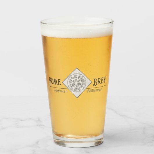 Persoonlijk thuisbrouwpub-bierglas glas (Voorkant gevuld)
