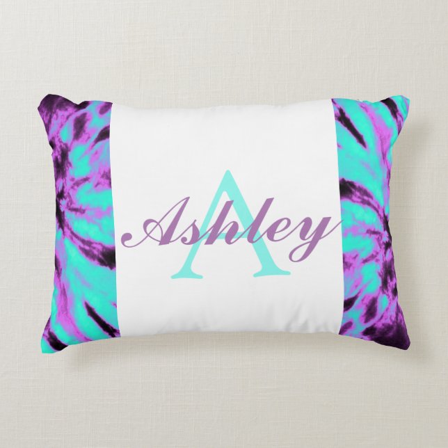Persoonlijk Tie Dye Patroon Decoratief Kussen (Voorkant)