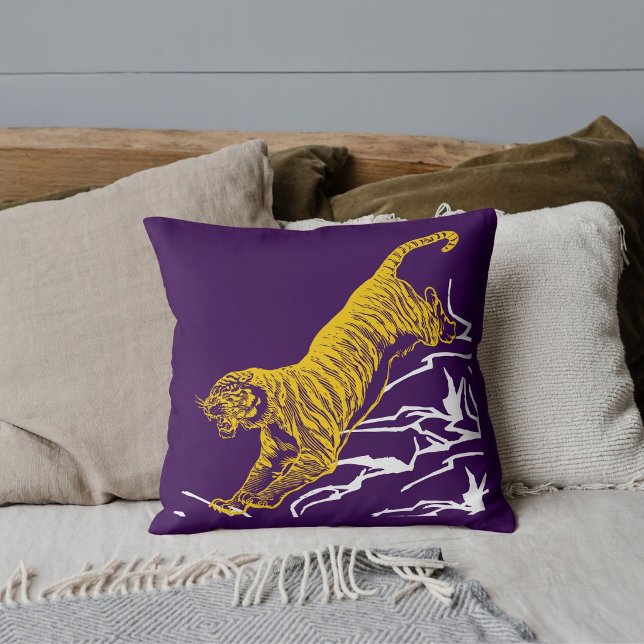 Persoonlijk tijgerprint safari-wildlife kat ontwer kussen (Creator heeft geüpload)
