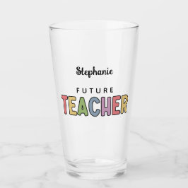 Persoonlijk toekomstig leraar kleurrijk geluid glas