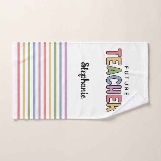 Persoonlijk toekomstig leraar kleurrijk geluid handdoek (Handdoek)