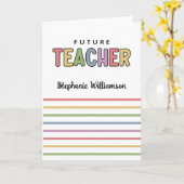 Persoonlijk toekomstig leraar kleurrijk geluid kaart (Gele Bloem)