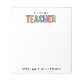 Persoonlijk toekomstig leraar kleurrijk geluid notitieblok (Voorkant)