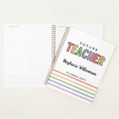 Persoonlijk toekomstig leraar kleurrijk geluid planner (Display)
