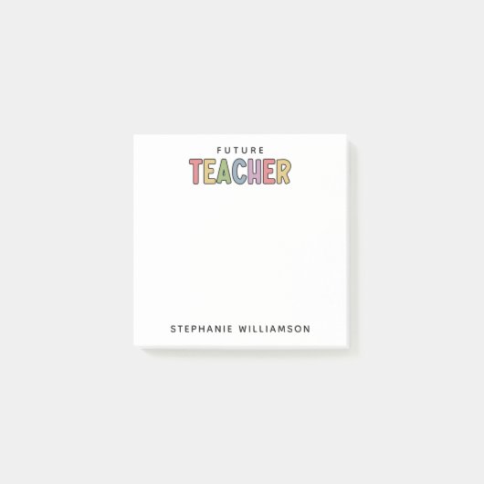 Persoonlijk toekomstig leraar kleurrijk geluid post-it® notes (Voorkant)