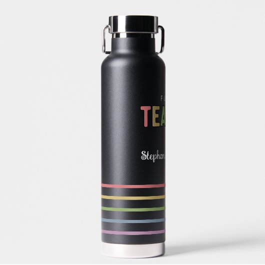 Persoonlijk toekomstig leraar kleurrijk geluid waterfles (Voorkant)