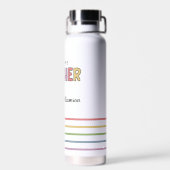 Persoonlijk toekomstig leraar kleurrijk geluid waterfles (Achterkant)