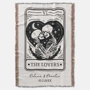 Persoonlijk Tot de Dood Skelet Liefhebbers Tarot Deken
