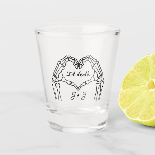 Persoonlijk 'Tot de Dood' Trouwshotglas Shot Glas (Voorkant)