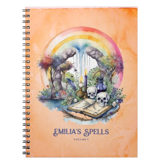 Persoonlijk Toverboek voor Tienerheksen Grimoire Notitieboek (Voorkant)