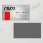 Persoonlijk trainer Red Grey Visitekaartje (Voorkant / Achterkant)