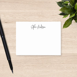 Persoonlijk trendy modern script minimalistisch post-it® notes