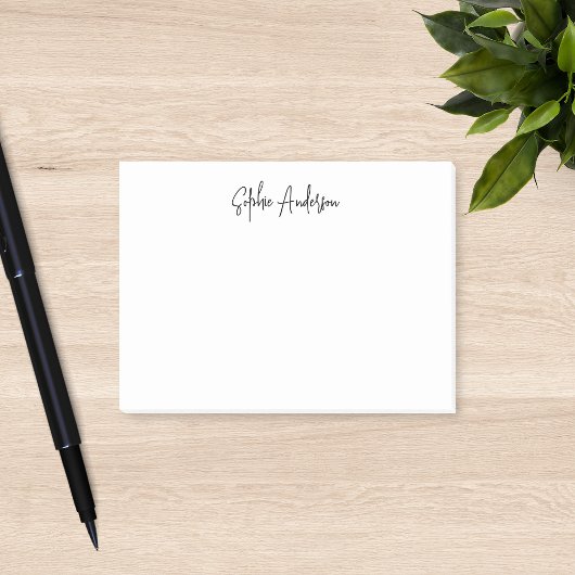 Persoonlijk trendy modern script minimalistisch post-it® notes