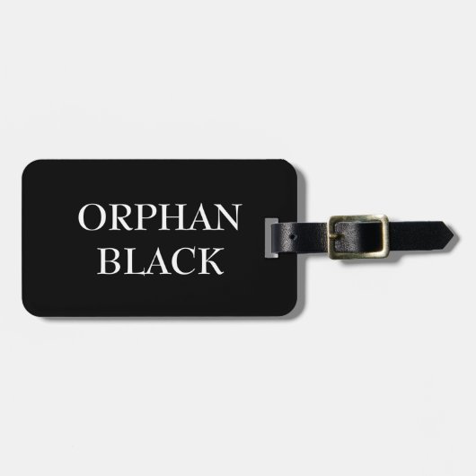 Persoonlijk Trendy Orphan Black Modern Elegant Bagagelabel (Voorkant horizontaal)