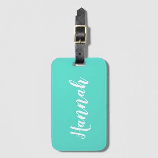 Persoonlijk trendy script aangepaste naam cool leu bagagelabel (Voorkant (verticaal))